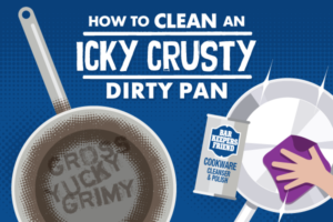 How to clean a burnt pan button to download