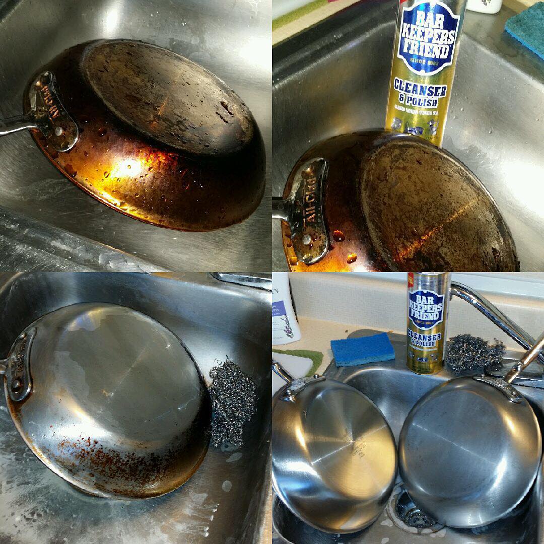 How to Clean a Burnt Pan Bar Keepers Friend Makes It Easy